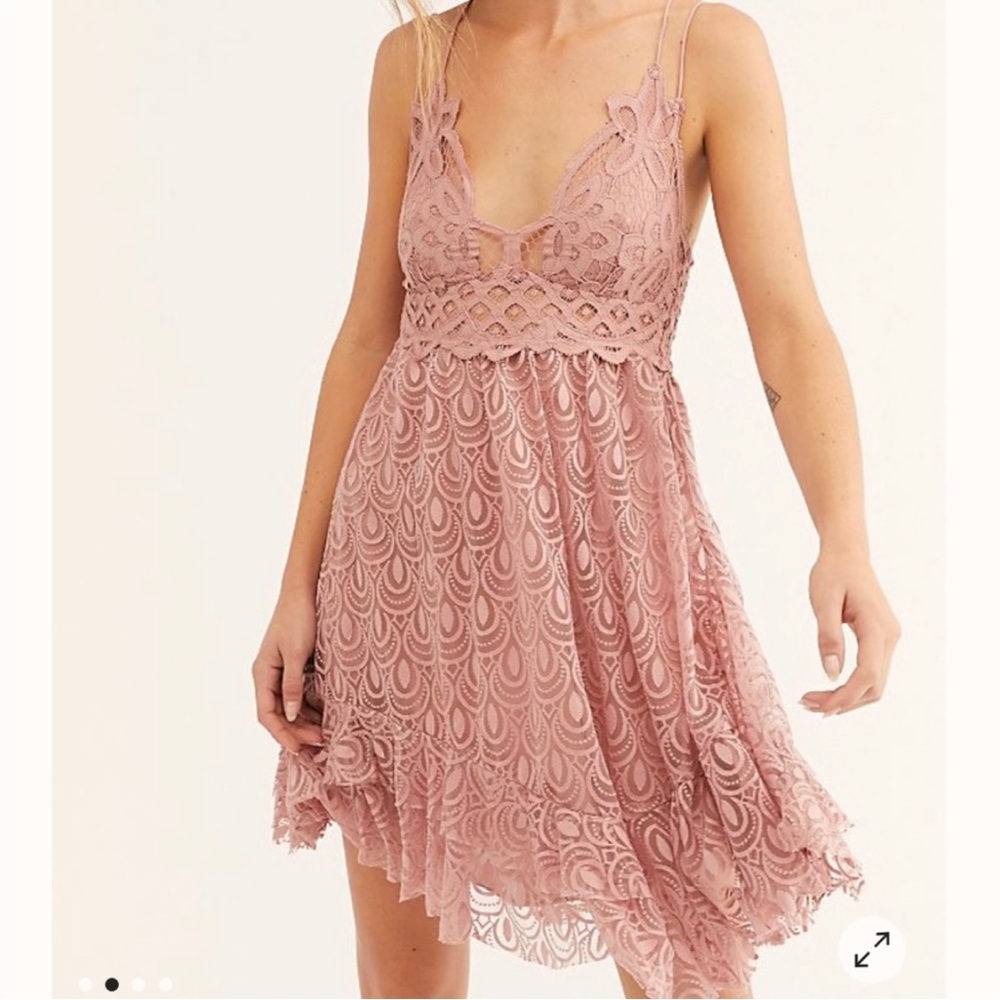Free People Adella lace mini dress XS